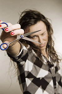 hairstylist with scissor